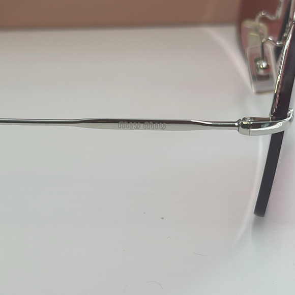 💯- New Authentic MIU MIU MU55 US 1BC177 60MM Cloud Aviator Sunglasses - Picture 10 of 16